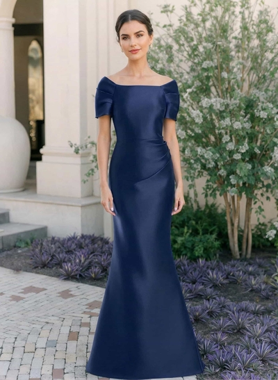 Trumpet/Mermaid Scoop Neck Sleeveless Satin Mother Of The Bride Dresses