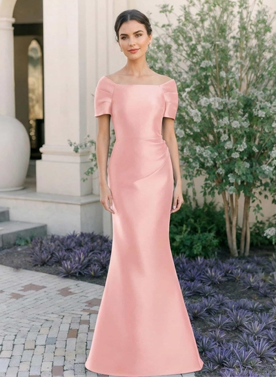 Trumpet/Mermaid Scoop Neck Sleeveless Satin Mother Of The Bride Dresses