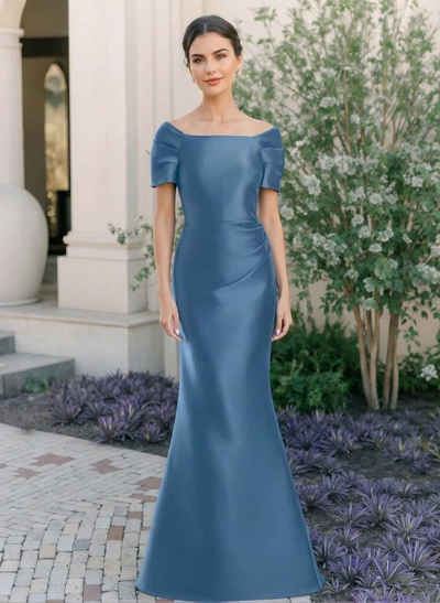 Trumpet/Mermaid Scoop Neck Sleeveless Satin Mother Of The Bride Dresses