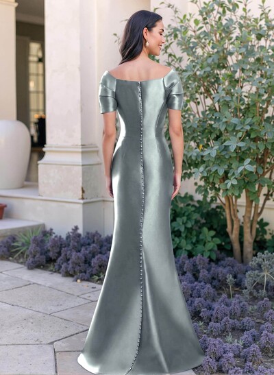 Trumpet/Mermaid Scoop Neck Sleeveless Satin Mother Of The Bride Dresses
