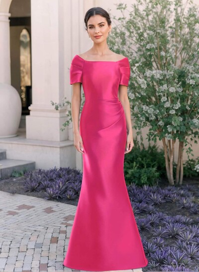 Trumpet/Mermaid Scoop Neck Sleeveless Satin Mother Of The Bride Dresses
