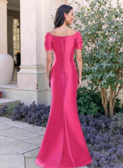 Trumpet/Mermaid Scoop Neck Sleeveless Satin Mother Of The Bride Dresses