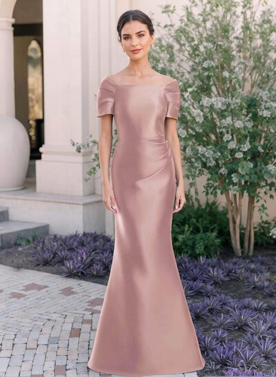 Trumpet/Mermaid Scoop Neck Sleeveless Satin Mother Of The Bride Dresses