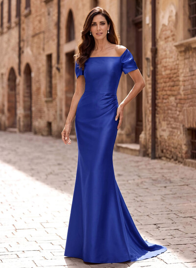 Trumpet/Mermaid Scoop Neck Sleeveless Satin Mother Of The Bride Dresses