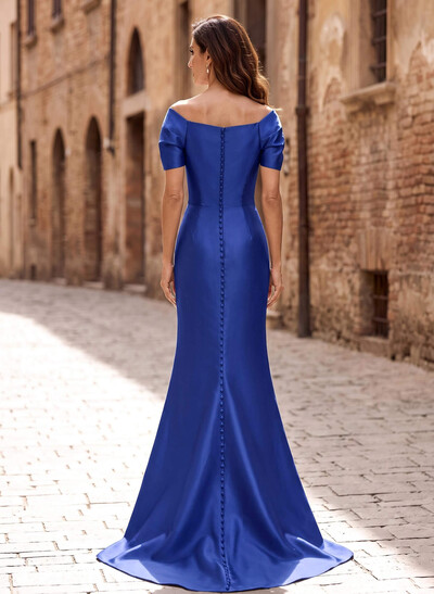 Trumpet/Mermaid Scoop Neck Sleeveless Satin Mother Of The Bride Dresses