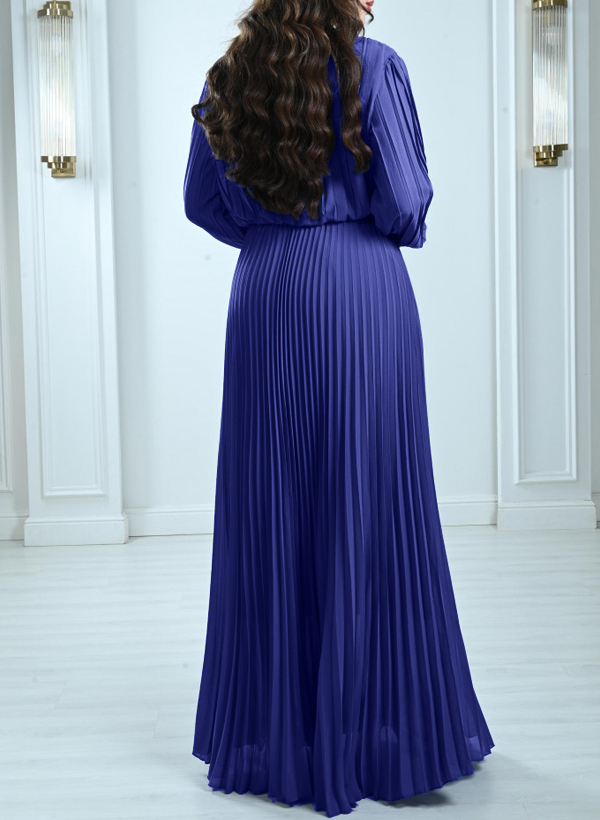 A-Line Scoop Neck Chiffon Mother Of The Bride Dresses With Pleated/Flower(s)