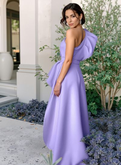 Trumpet/Mermaid One-Shoulder Satin Mother Of The Bride Dresses With Ruffle