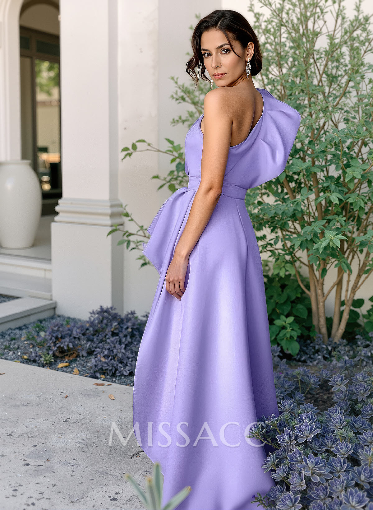 Trumpet/Mermaid One-Shoulder Matte Satin Mother Of The Bride Dresses With Ruffle