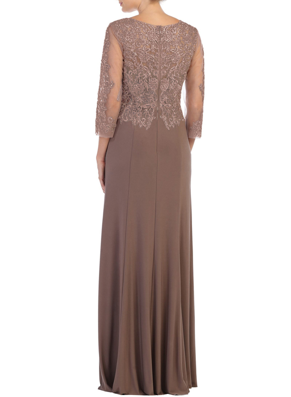 Sheath/Column V-Neck Chiffon Mother Of The Bride Dresses With Lace