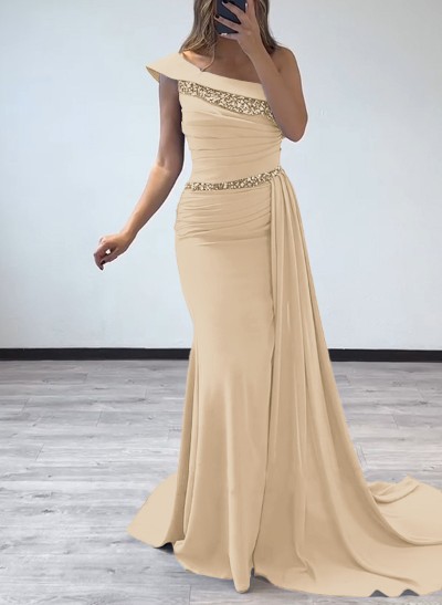 Sheath/Column Chiffon Mother Of The Bride Dresses With High Split