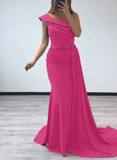 Sheath/Column Chiffon Mother Of The Bride Dresses With High Split