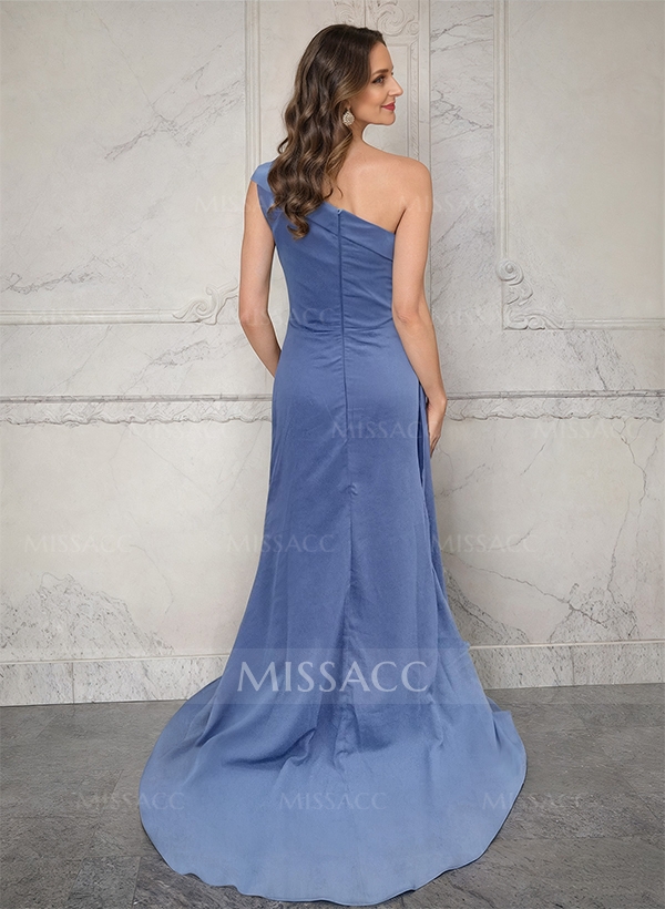 Sheath/Column Chiffon Mother Of The Bride Dresses With High Split