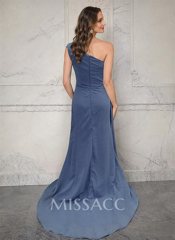 Sheath/Column Chiffon Mother Of The Bride Dresses With High Split
