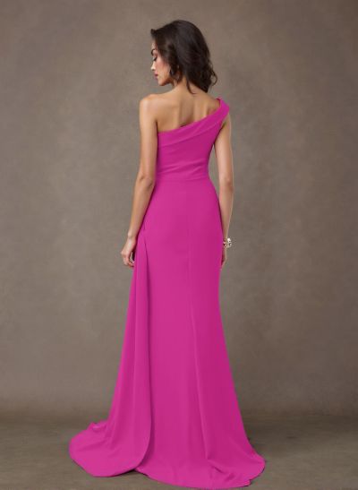 Sheath/Column Elastic Satin Mother Of The Bride Dresses With High Split