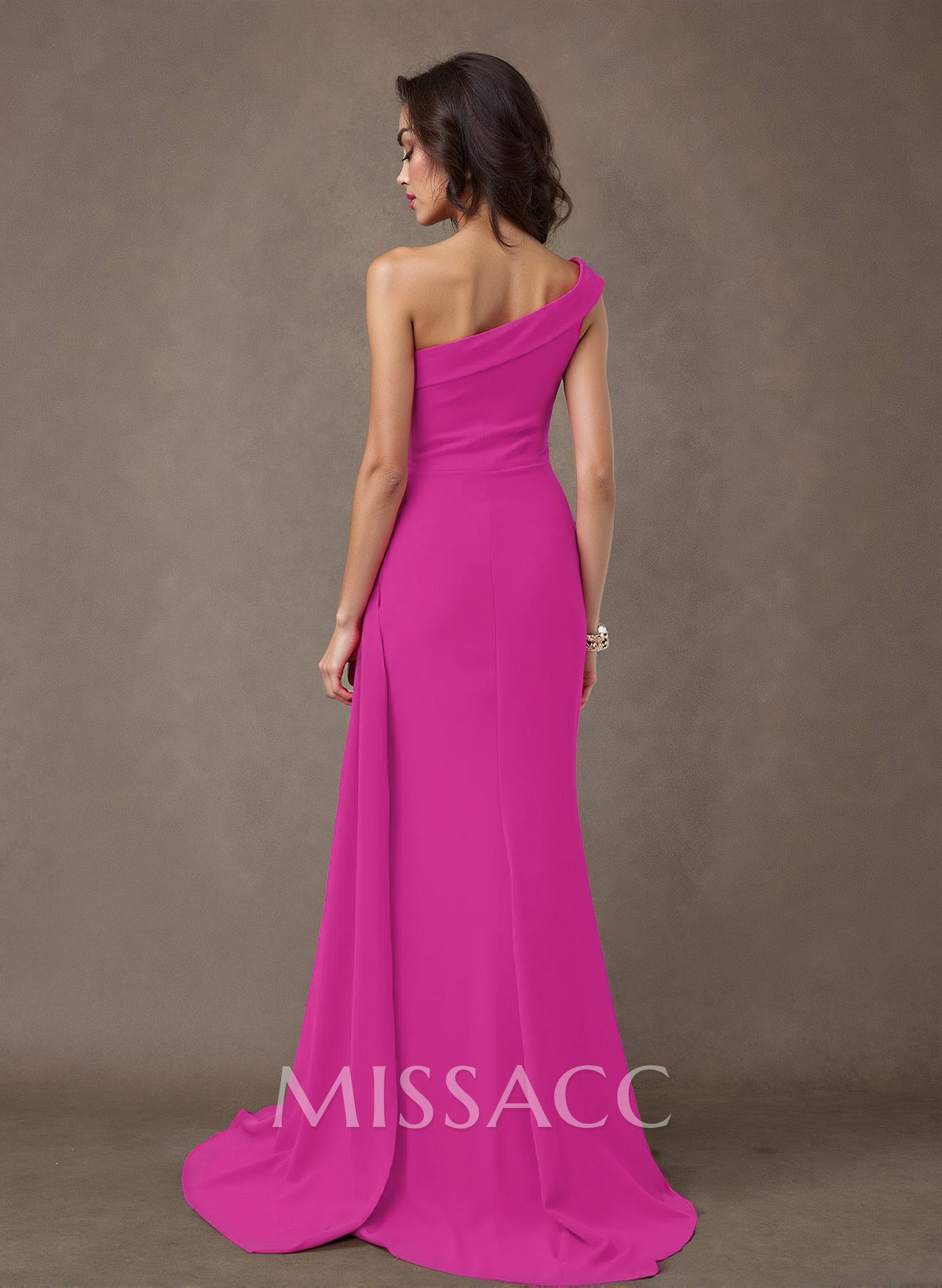 Sheath/Column Elastic Satin Mother Of The Bride Dresses With High Split