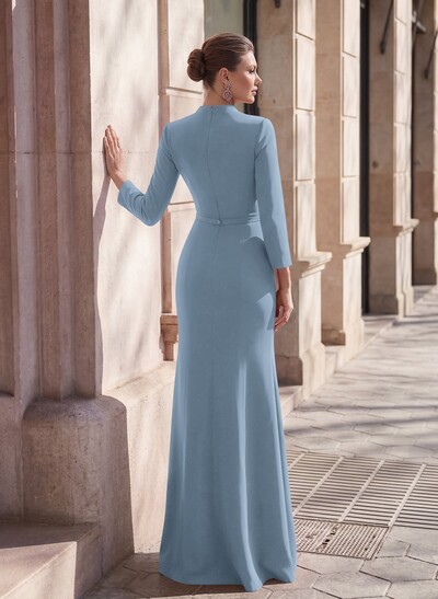 Sheath/Column Elastic Satin Mother Of The Bride Dresses With High Split