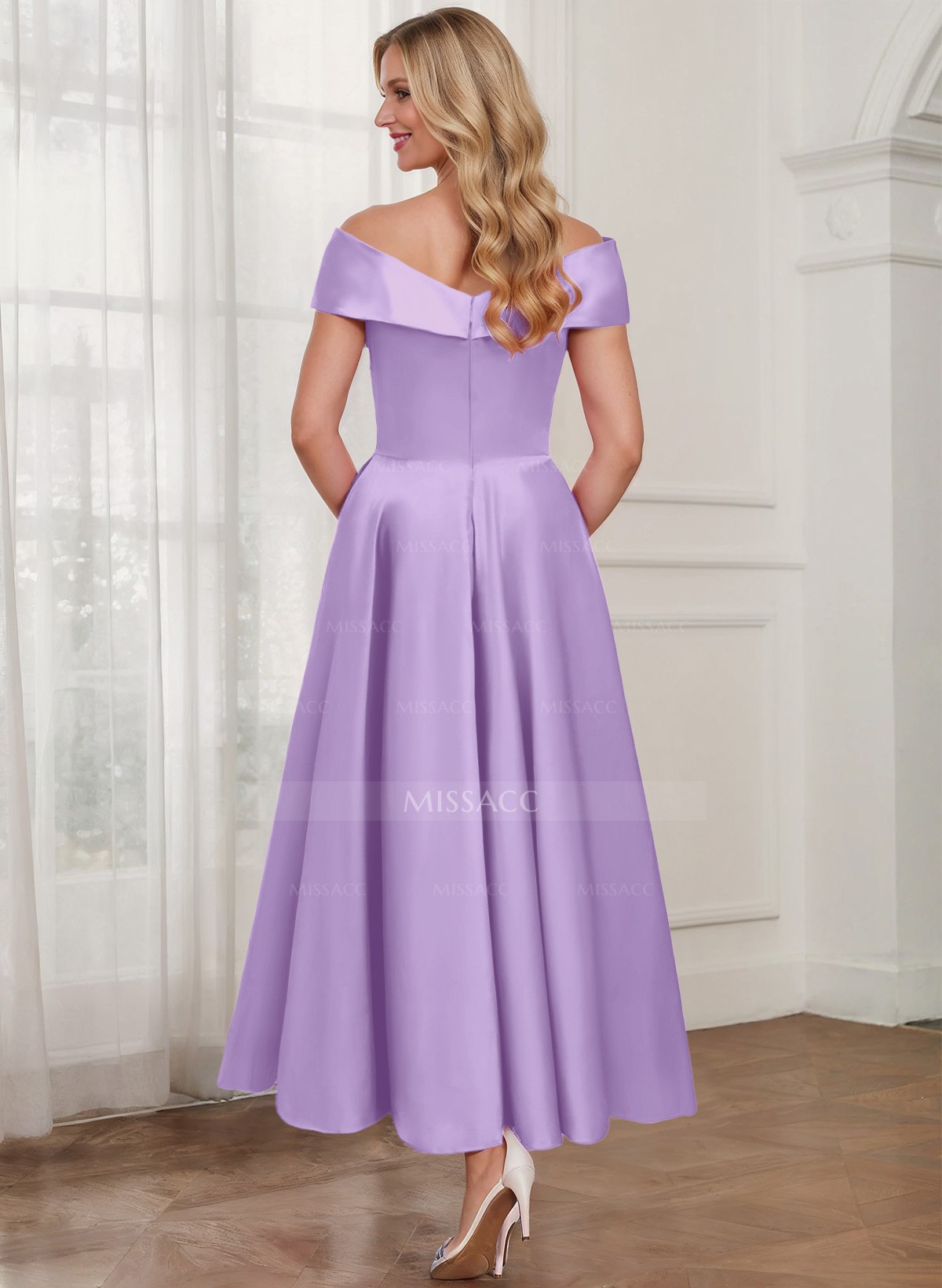 A-Line Off-The-Shoulder Satin Mother Of The Bride Dresses A-Line Off-The-Shoulder Satin Mother Of The Bride Dresses