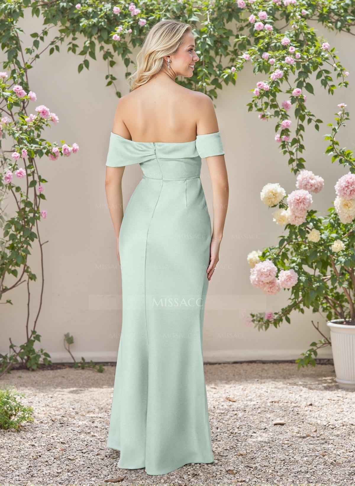 Trumpet/Mermaid Off-The-Shoulder Sleeveless Satin Bridesmaid Dresses