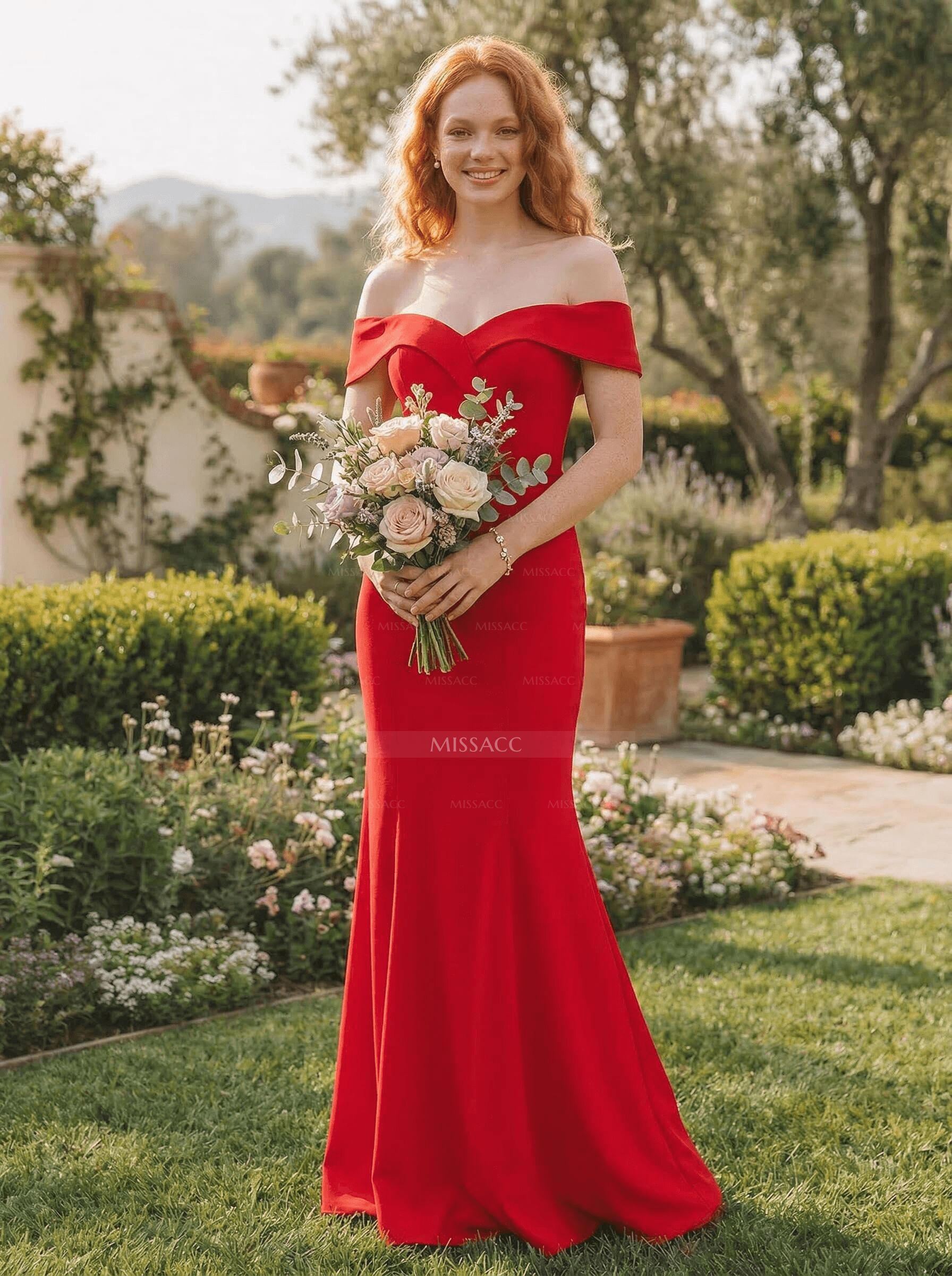 Trumpet/Mermaid Sweep Train Elastic Satin Bridesmaid Dresses