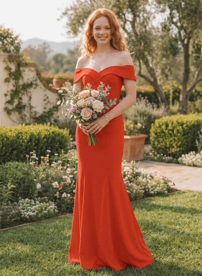 Trumpet/Mermaid Sweep Train Elastic Satin Bridesmaid Dresses