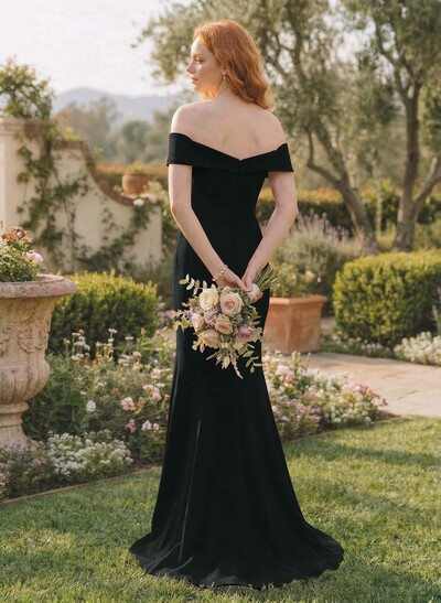 Trumpet/Mermaid Sweep Train Elastic Satin Bridesmaid Dresses