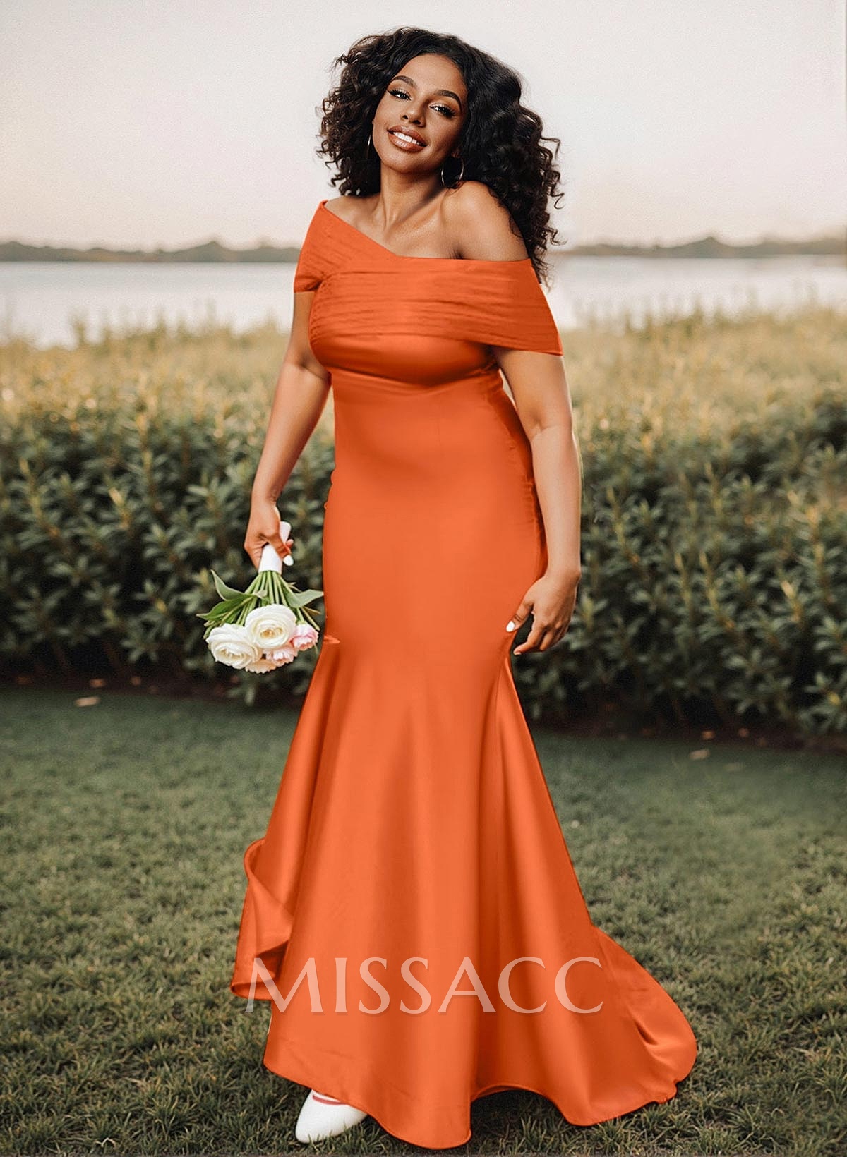 Trumpet/Mermaid Off-The-Shoulder Sleeveless Satin Bridesmaid Dresses Trumpet/Mermaid Off-The-Shoulder Sleeveless Satin Bridesmaid Dresses