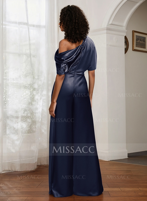 Jumpsuit/Pantsuit Floor-Length Charmeuse Mother Of The Bride Dresses