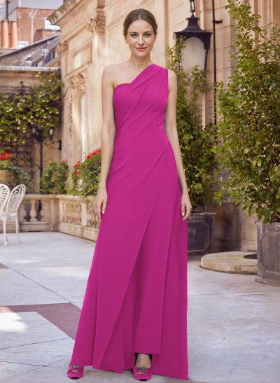 Jumpsuit/Pantsuit One-Shoulder Elastic Satin Mother Of The Bride Dresses