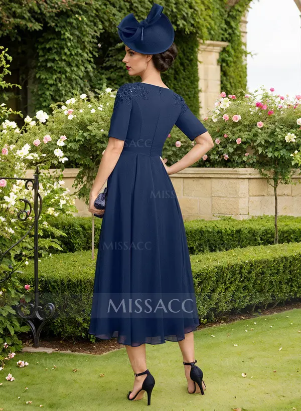 Missacc Wisteria Mother Of The Bride Dresses A-Line Scoop Neck Chiffon Mother Of The Bride Dresses With Pockets/Lace Missacc Wisteria Mother Of The Bride Dresses A-Line Scoop Neck Chiffon Mother Of The Bride Dresses With Pockets/Lace