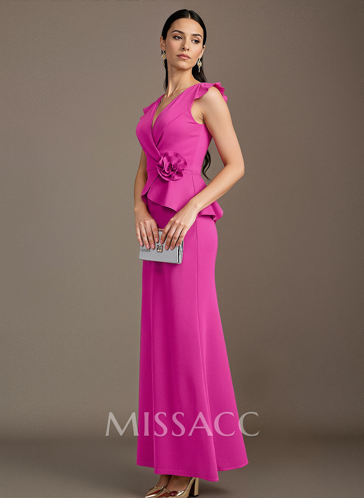 Trumpet/Mermaid Elastic Satin Mother Of The Bride Dresses With Flower(s)