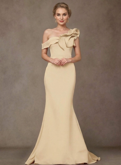 Trumpet/Mermaid Elastic Satin Mother Of The Bride Dresses With Ruffle