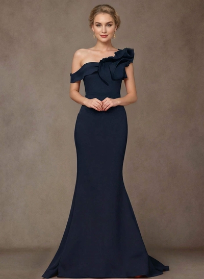 Trumpet/Mermaid Elastic Satin Mother Of The Bride Dresses With Ruffle