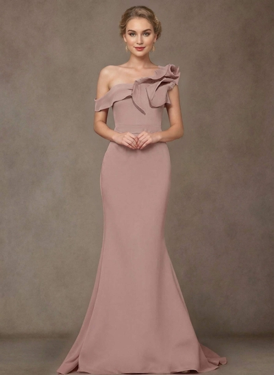 Trumpet/Mermaid Elastic Satin Mother Of The Bride Dresses With Ruffle
