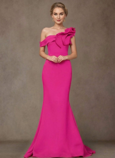 Trumpet/Mermaid Elastic Satin Mother Of The Bride Dresses With Ruffle