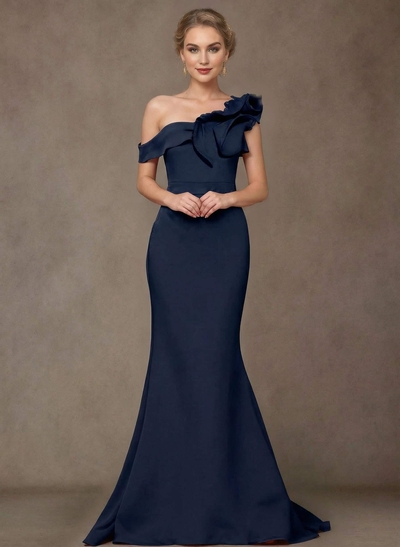 Trumpet/Mermaid Elastic Satin Mother Of The Bride Dresses With Ruffle