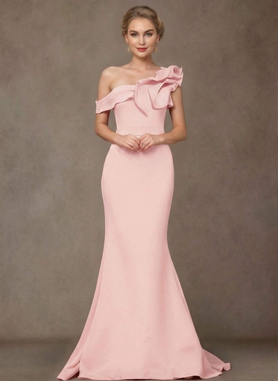 Trumpet/Mermaid Elastic Satin Mother Of The Bride Dresses With Ruffle