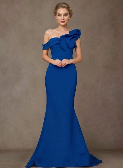 Trumpet/Mermaid Elastic Satin Mother Of The Bride Dresses With Ruffle