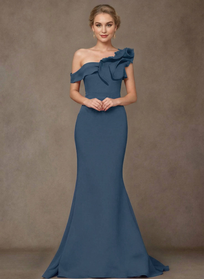 Trumpet/Mermaid Elastic Satin Mother Of The Bride Dresses With Ruffle