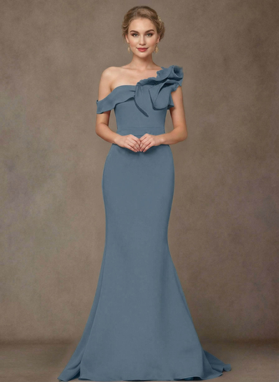 Trumpet/Mermaid Elastic Satin Mother Of The Bride Dresses With Ruffle