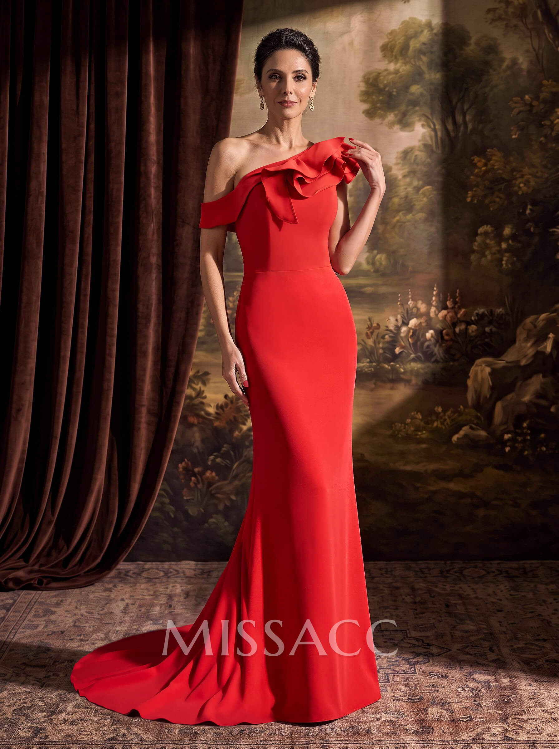 Trumpet/Mermaid Elastic Satin Mother Of The Bride Dresses With Ruffle