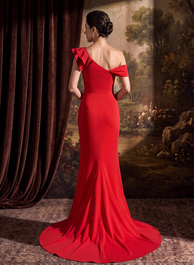 Trumpet/Mermaid Elastic Satin Mother Of The Bride Dresses With Ruffle