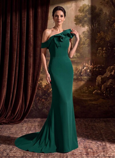Trumpet/Mermaid Elastic Satin Mother Of The Bride Dresses With Ruffle