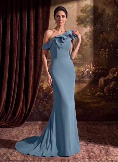 Trumpet/Mermaid Elastic Satin Mother Of The Bride Dresses With Ruffle