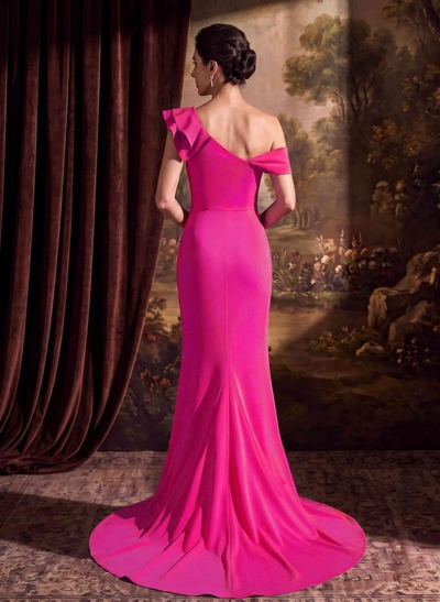 Trumpet/Mermaid Stretch Satin Mother Of The Bride Dresses With Ruffles
