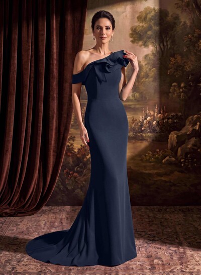 Trumpet/Mermaid Elastic Satin Mother Of The Bride Dresses With Ruffle