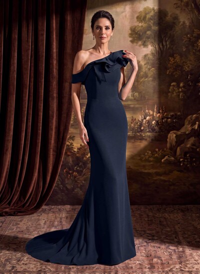 Trumpet/Mermaid Elastic Satin Mother Of The Bride Dresses With Ruffle