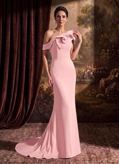 Trumpet/Mermaid Elastic Satin Mother Of The Bride Dresses With Ruffle