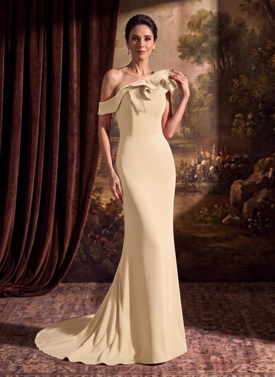Trumpet/Mermaid Elastic Satin Mother Of The Bride Dresses With Ruffle
