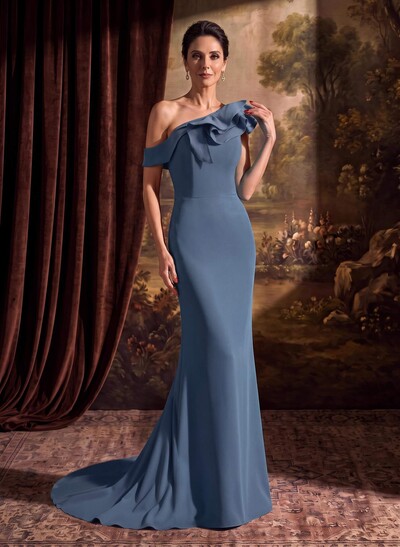 Trumpet/Mermaid Elastic Satin Mother Of The Bride Dresses With Ruffle