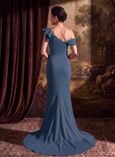Trumpet/Mermaid Elastic Satin Mother Of The Bride Dresses With Ruffle